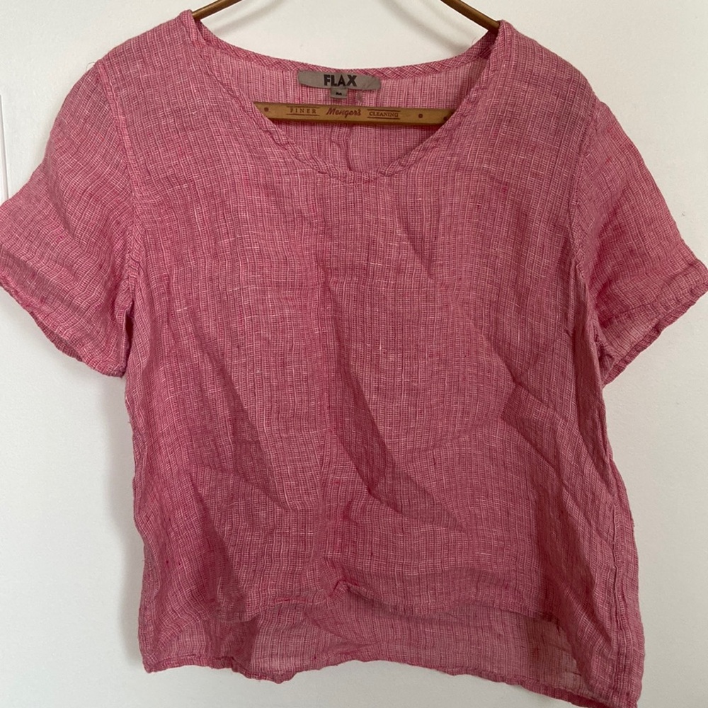 100% Linen Flax Blouse